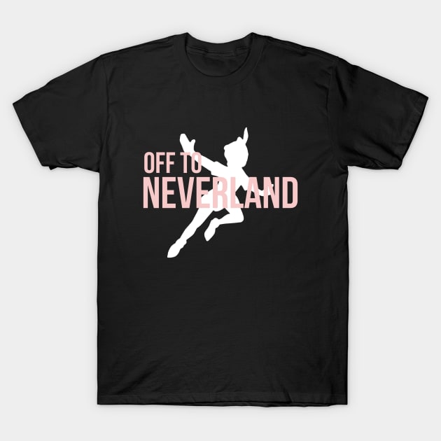 Off to Neverland Millennial Pink T-Shirt by FandomTrading